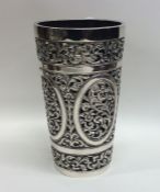 A good solid silver tapering Persian cup. Approx.