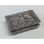 A good quality Georgian silver rectangular hinged