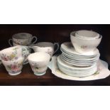 A decorative Shelley part tea set. Est. £20 - £30.