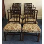 A good set of eight Georgian dining chairs on squa