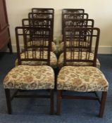 A good set of eight Georgian dining chairs on squa