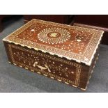 A good quality Anglo-Indian ivory inlaid travellin