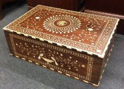A good quality Anglo-Indian ivory inlaid travellin