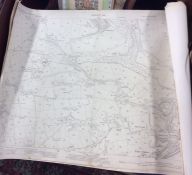 A roll of old Devon ordnance survey maps dated 191