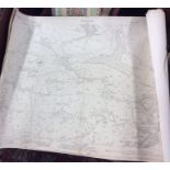 A roll of old Devon ordnance survey maps dated 191