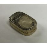 A silver and silver gilt snuff box. Birmingham 179