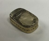 A silver and silver gilt snuff box. Birmingham 179