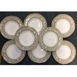 A set of eight Crown Staffordshire 'Ellesmere' pat