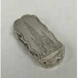 A finely engraved Victorian silver castle top vina