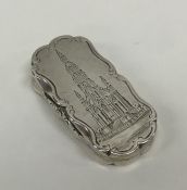 A finely engraved Victorian silver castle top vina