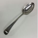 A bright cut silver tablespoon. London 1789. By He
