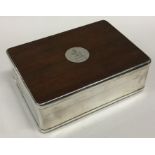 An unusual Scottish silver hinged cigarette box wi