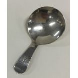 A Georgian silver plain caddy spoon. London. By IL