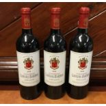 Three x 750 ml bottles of Château Langoa Barton Sa