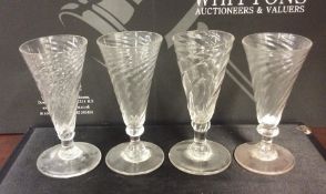 A set of four Georgian tapering drinking glasses o