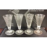 A set of four Georgian tapering drinking glasses o