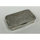 A 19th Century French engraved silver snuff box wi