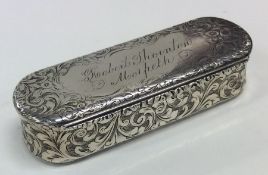 A fine quality Victorian oval silver snuff box eng