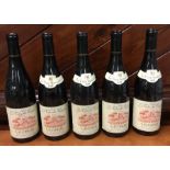 Five x 75 cl bottles of French red wine: Le Clos d