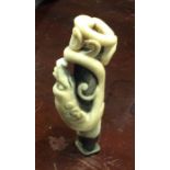 A 19th Century carved ivory seal. Est. £70 - £80.