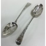 DUBLIN: A good pair of Irish silver berry spoons.