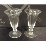 A pair of Georgian tapering drinking glasses with