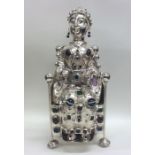 A large unusual Antique German silver figure of th