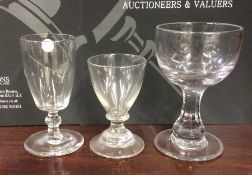 A Georgian tapering glass drinking vessel with kno