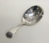 YORK: A rare Georgian silver caddy spoon with engr