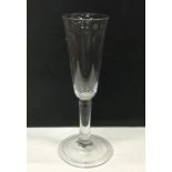 A tall Georgian tapering plain drinking glass to s