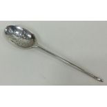 An 18th Century Georgian silver mote spoon, the bo