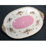 An attractive late Victorian two handled tray deco