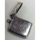 CHESTER: A hinged top silver vesta case. 1909. By