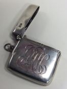 CHESTER: A hinged top silver vesta case. 1909. By