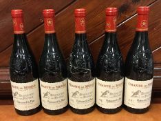 Five x 750 ml bottles of French red wine: Chante l