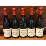 Five x 750 ml bottles of French red wine: Chante l
