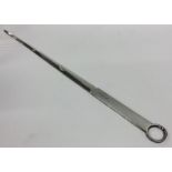 A Victorian silver plated meat skewer. Est. £10 -