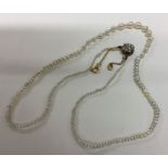 A Georgian natural seed pearl tapering necklace wi