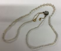 A Georgian natural seed pearl tapering necklace wi