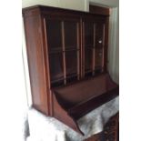 A Georgian mahogany bookcase with matching wall br