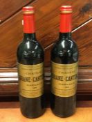 Two x 750 ml bottles Château Brane - Cantenac Marg