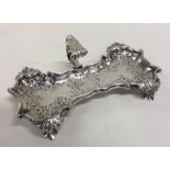 A good Georgian silver chased snuffer tray with le