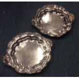 A pair of quality silver serving dishes attractive
