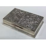 A good quality Thai silver cigarette box embossed