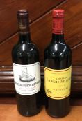 Two x 750 ml bottles of French red wine as follows