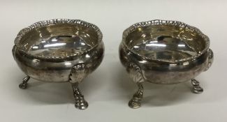 EDINBURGH: A pair of Georgian Scottish silver salt