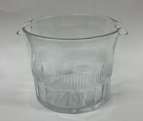 A Georgian glass double lipped bowl with fluted si