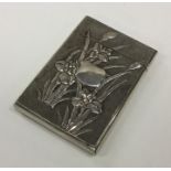 A fine quality Chinese silver card case decorated