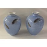 A pair of good Eastern baluster shaped vases decor