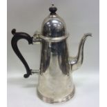 A massive Georgian style silver coffee pot of tape